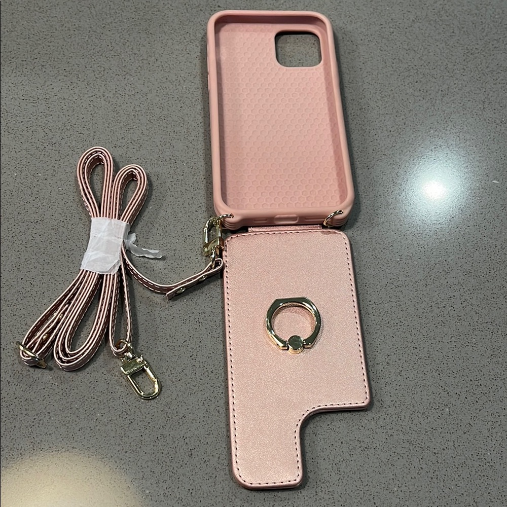 Rose Gold iPhone 11 Pro Case with Strap - Picture 5 of 12